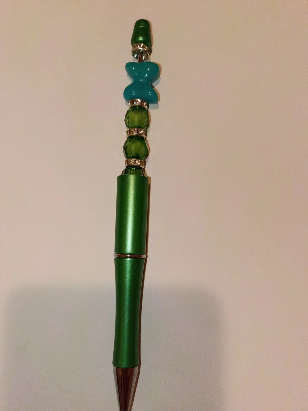 Green and Turquoise Beaded Women's Pen Necklace - No Brand